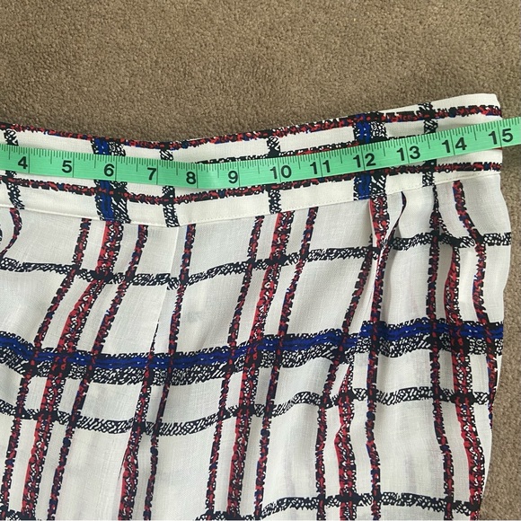 TOV Los Angeles women stripe white stripes polyester pants. Size 42. Used - Picture 11 of 12